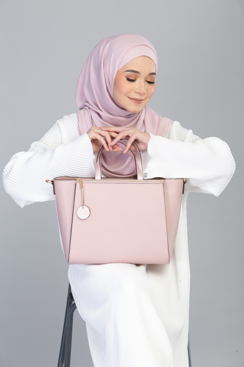 Rauda Two-Tone Tote - Pink & Glowish Pink